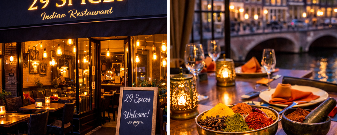 Creative and flavourful dishes served at 29 Spices Amsterdam restaurant